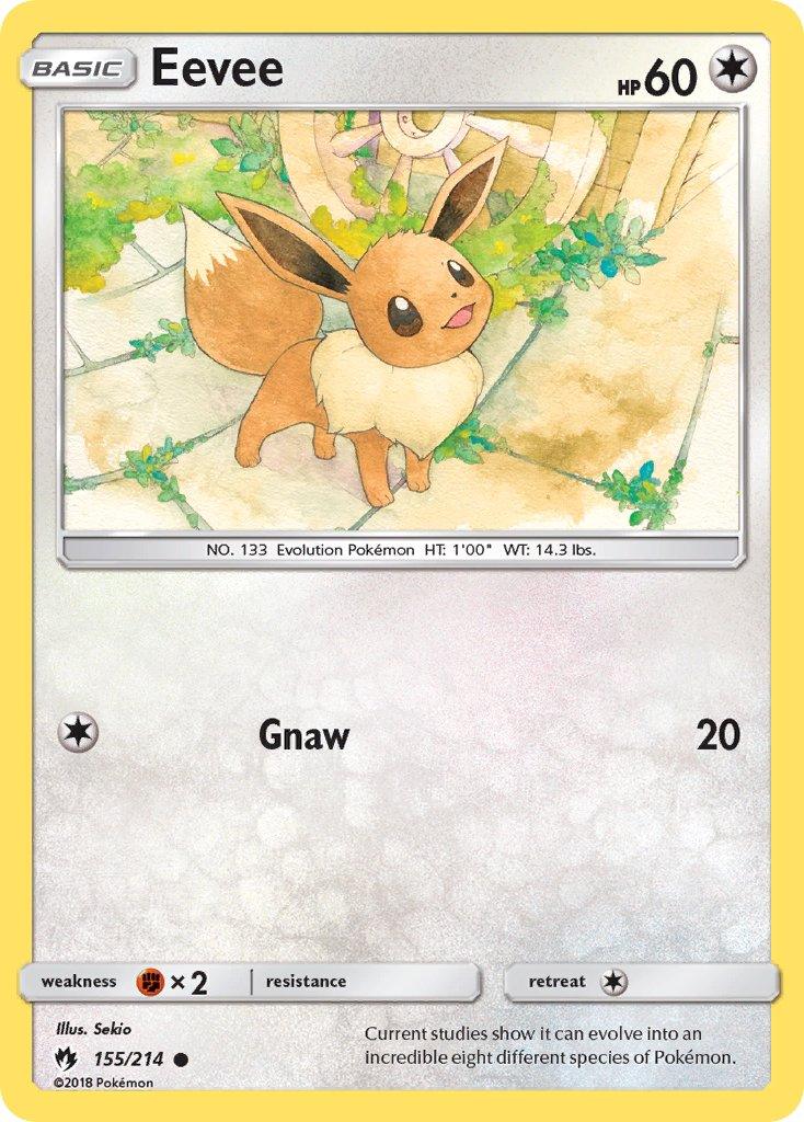 Eevee (155/214) (Let's Play, Eevee Cracked Ice Holo) (Theme Deck Exclusives) [Sun & Moon: Lost Thunder] - POKÉ JEUX