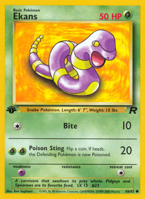 Ekans (56/82) [Team Rocket 1st Edition] - POKÉ JEUX