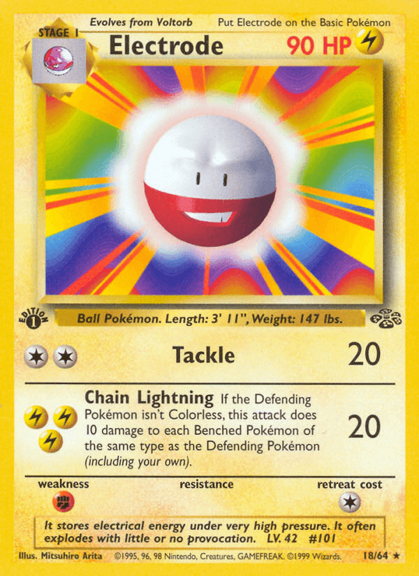 Electrode (18/64) [Jungle 1st Edition] - POKÉ JEUX