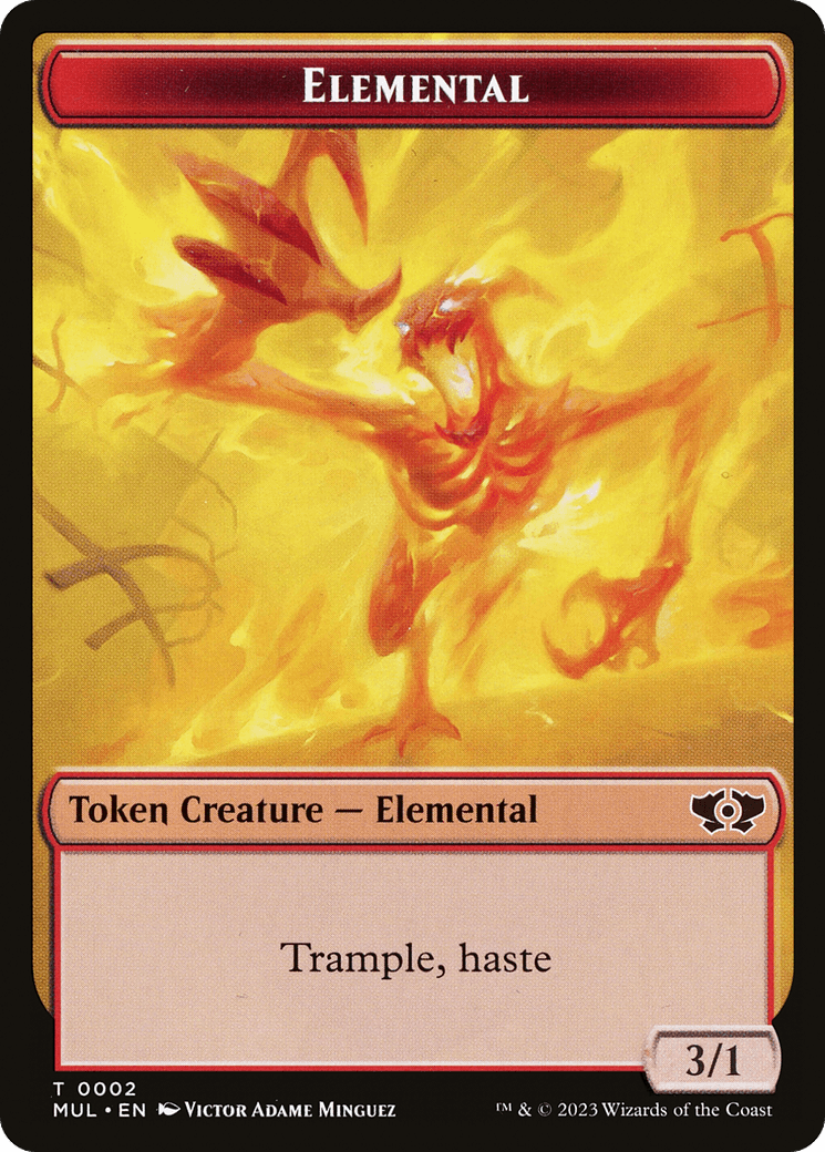 Elemental (02) // Teferi's Talent Emblem Double-Sided Token [March of the Machine Commander Tokens] - POKÉ JEUX