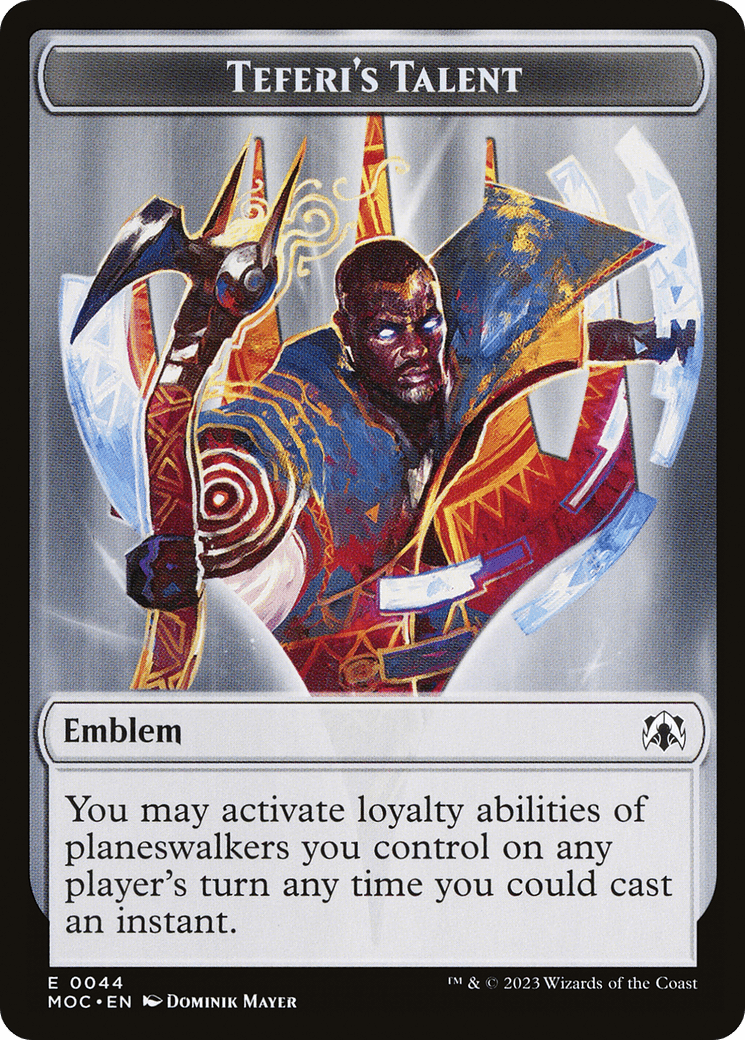 Elemental (02) // Teferi's Talent Emblem Double-Sided Token [March of the Machine Commander Tokens] - POKÉ JEUX