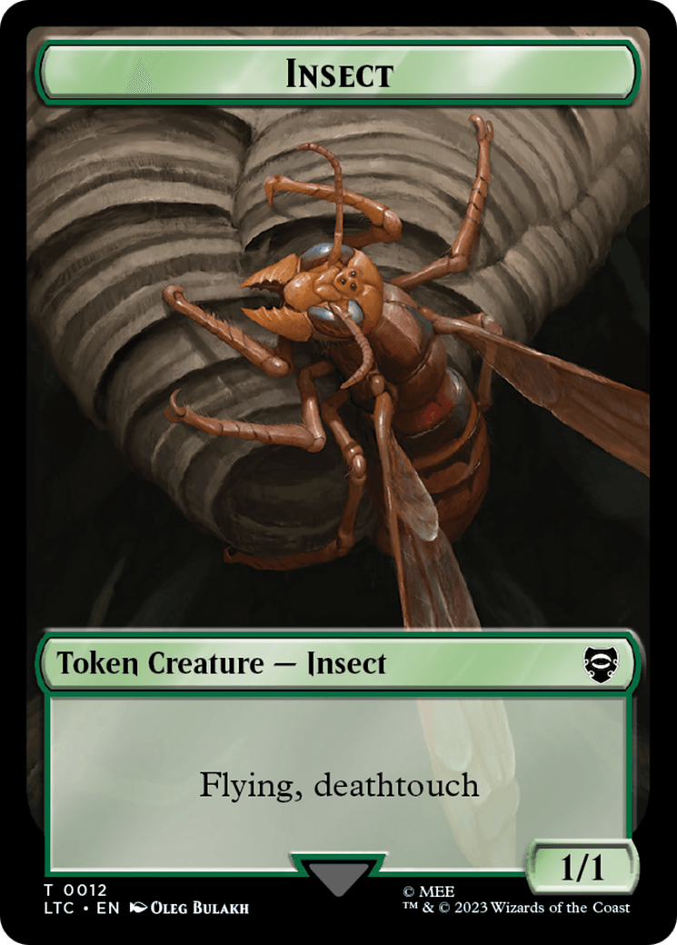 Elf Warrior // Insect Double Sided Token [The Lord of the Rings: Tales of Middle-Earth Commander Tokens] - POKÉ JEUX