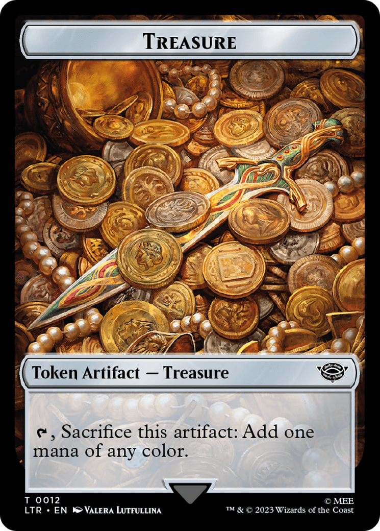 Elf Warrior // Treasure Double Sided Token [The Lord of the Rings: Tales of Middle-Earth Commander Tokens] - POKÉ JEUX