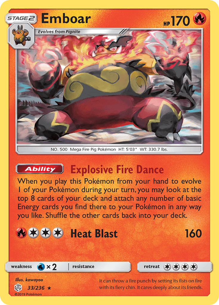 Emboar (33/236) [Sun & Moon: Cosmic Eclipse] - POKÉ JEUX