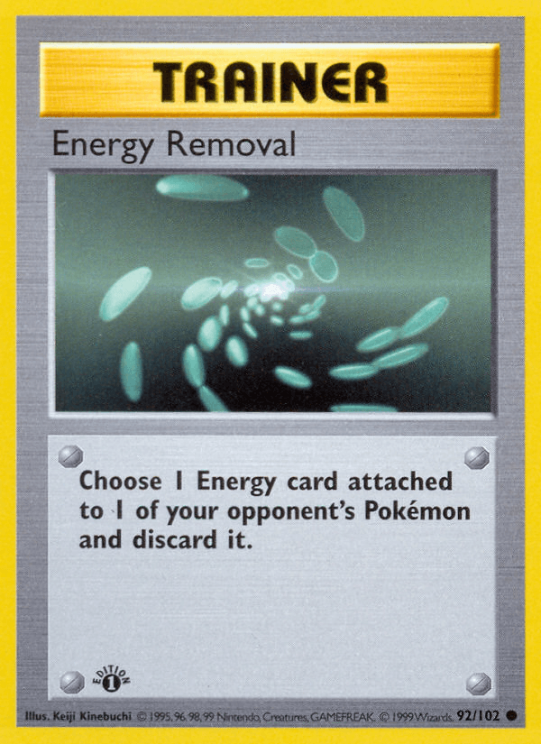 Energy Removal (92/102) (Shadowless) [Base Set 1st Edition] - POKÉ JEUX