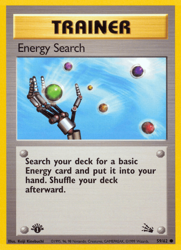 Energy Search (59/62) [Fossil 1st Edition] - POKÉ JEUX