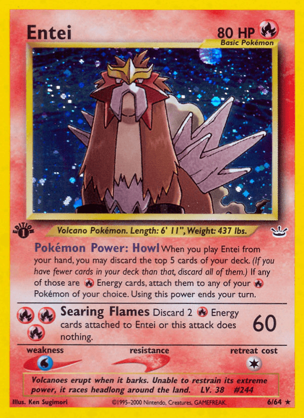 Entei (6/64) [Neo Revelation 1st Edition] - POKÉ JEUX