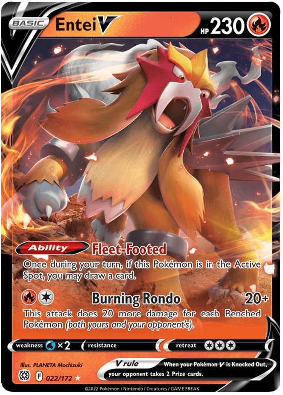 Entei V (022/172) [Sword & Shield: Brilliant Stars] - POKÉ JEUX