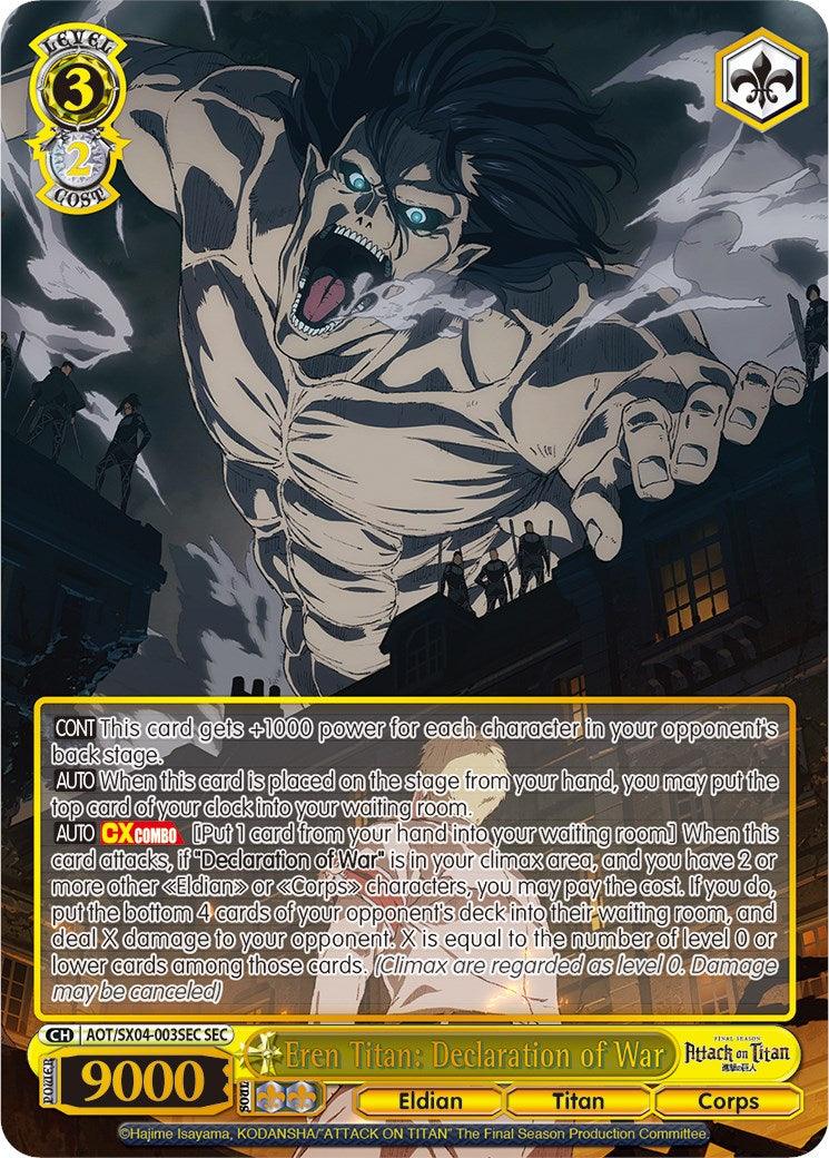 Eren Titan: Declaration of War (Foil) [Attack On Titan: Final Season] - POKÉ JEUX