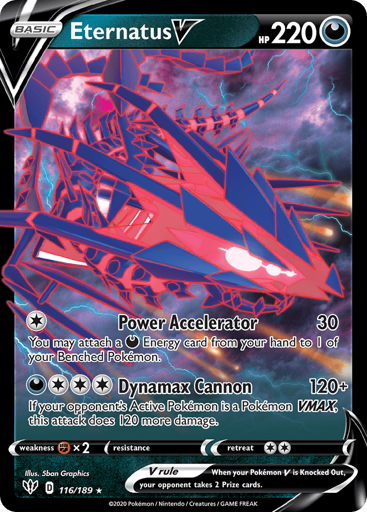 Eternatus V (116/189) (Jumbo Card) [Sword & Shield: Darkness Ablaze] - POKÉ JEUX