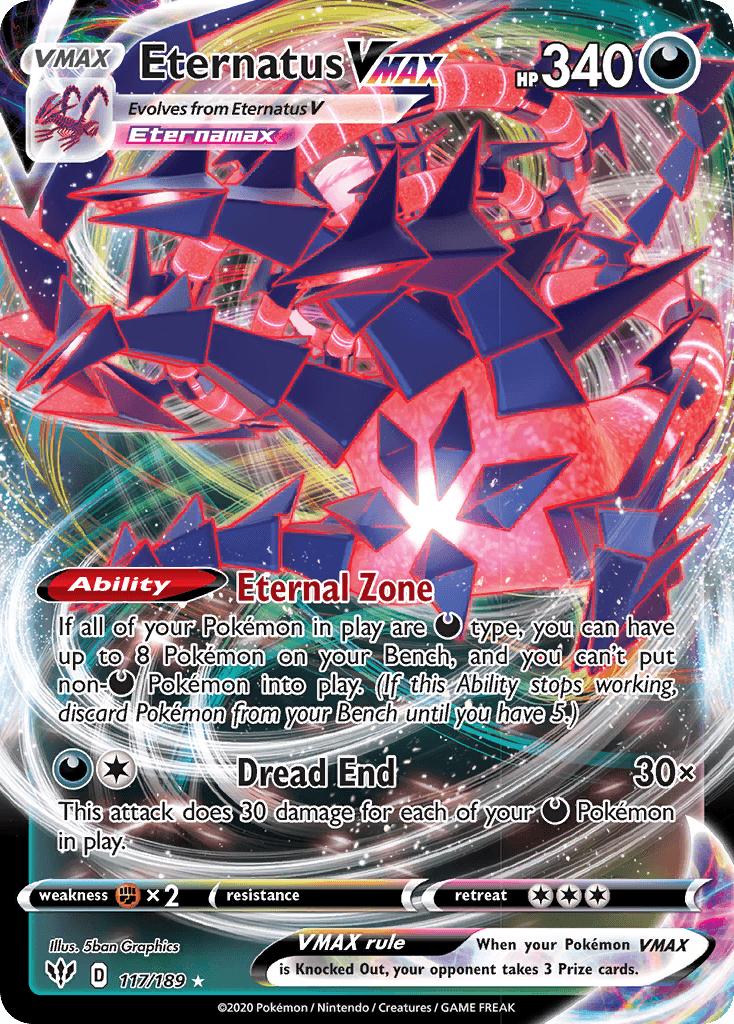 Eternatus VMAX (117/189) [Sword & Shield: Darkness Ablaze] - POKÉ JEUX