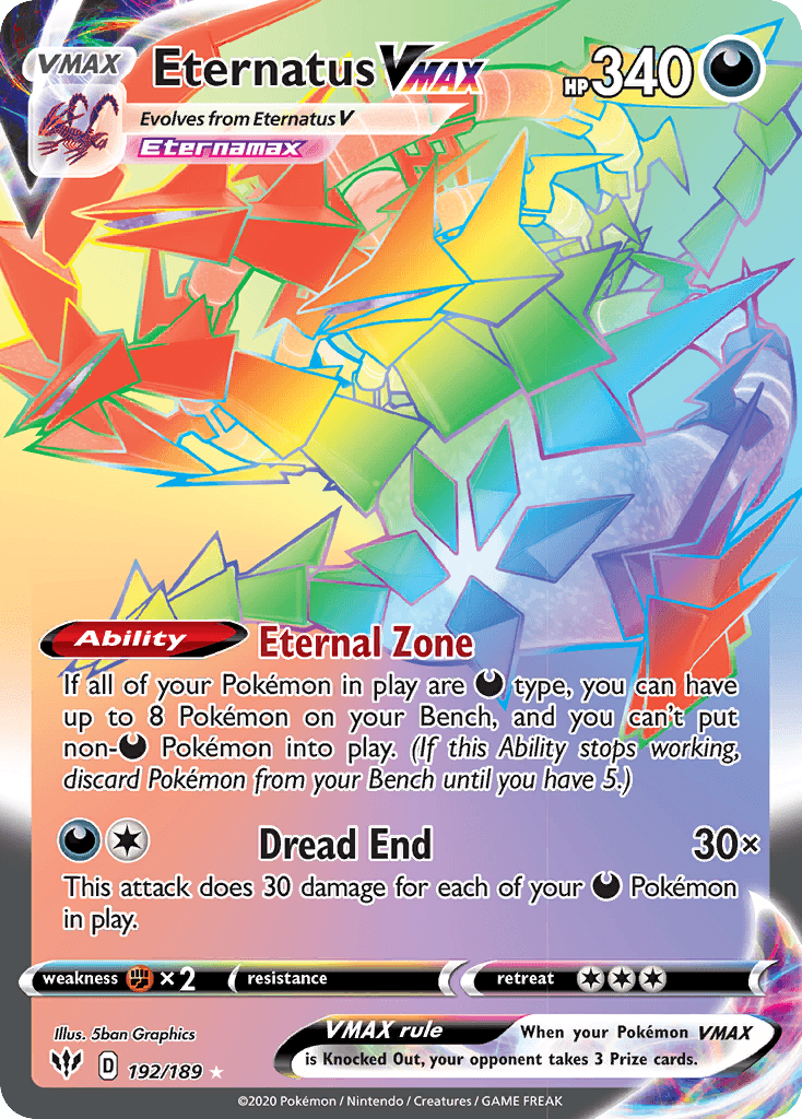 Eternatus VMAX (192/189) [Sword & Shield: Darkness Ablaze] - POKÉ JEUX