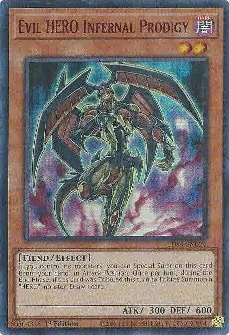 Evil HERO Infernal Prodigy (Red) [LDS3-EN024] Ultra Rare - POKÉ JEUX