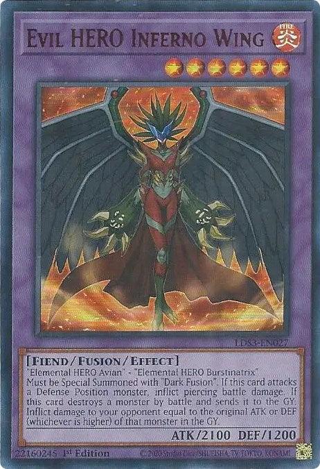 Evil HERO Inferno Wing (Red) [LDS3-EN027] Ultra Rare - POKÉ JEUX