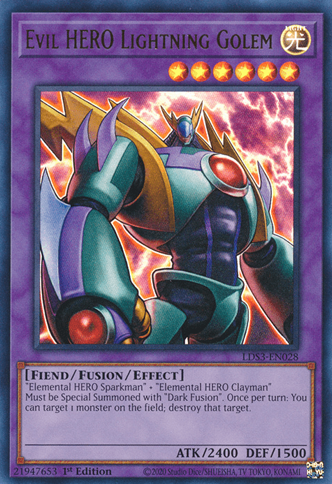 Evil HERO Lightning Golem [LDS3-EN028] Ultra Rare - POKÉ JEUX