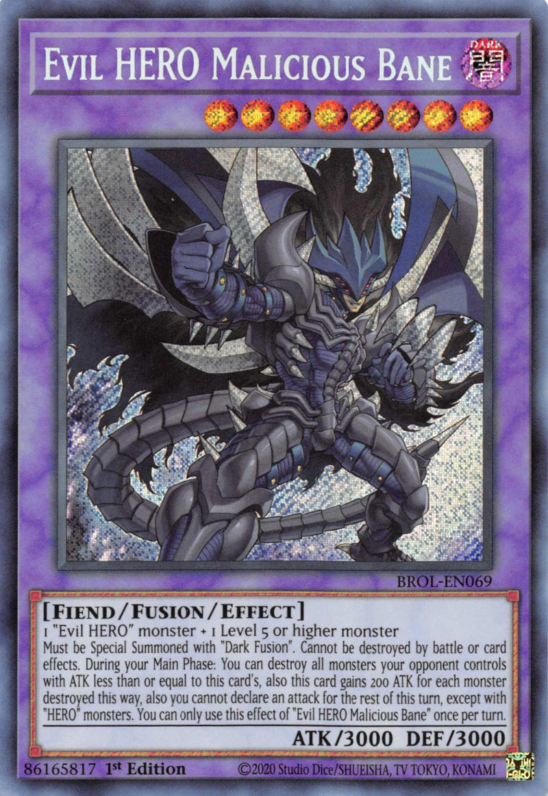 Evil HERO Malicious Bane [BROL-EN069] Secret Rare - POKÉ JEUX