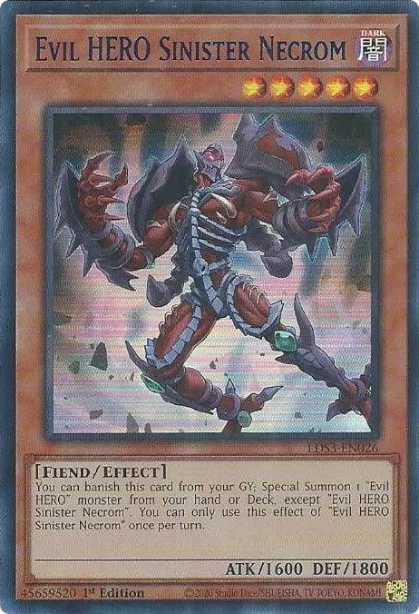 Evil HERO Sinister Necrom (Blue) [LDS3-EN026] Ultra Rare - POKÉ JEUX