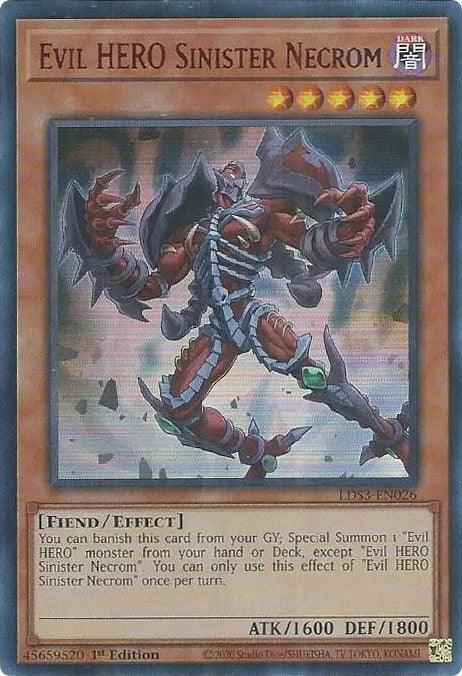 Evil HERO Sinister Necrom (Red) [LDS3-EN026] Ultra Rare - POKÉ JEUX