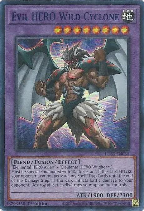 Evil HERO Wild Cyclone (Blue) [LDS3-EN030] Ultra Rare - POKÉ JEUX