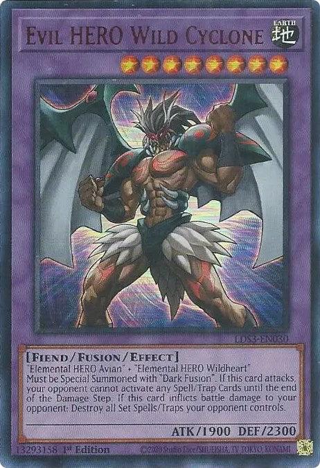 Evil HERO Wild Cyclone (Red) [LDS3-EN030] Ultra Rare - POKÉ JEUX