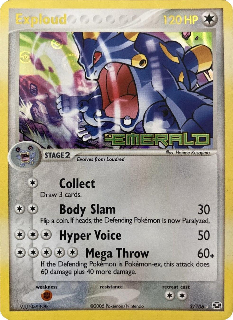 Exploud (3/106) (Stamped) [EX: Emerald] - POKÉ JEUX