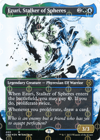 Ezuri, Stalker of Spheres (Borderless Ichor Step-and-Compleat Foil) [Phyrexia: All Will Be One] - POKÉ JEUX