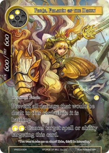 Faria, Paladin of the Dawn (VIN003-004) [Vingolf 3: Ruler All Stars] - POKÉ JEUX