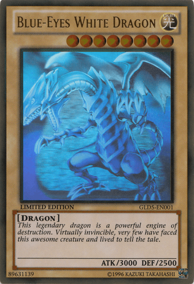 Blue-Eyes White Dragon [GLD5-EN001] Ghost/Gold Rare - POKÉ JEUX