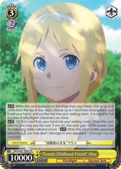 "Female Childhood Friend" Alice (SAO/S65-TE06 TD) [Sword Art Online -Alicization-] - POKÉ JEUX