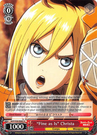 "Fine as Is" Christa (AOT/S50-E063 U) [Attack on Titan Vol. 2] - POKÉ JEUX