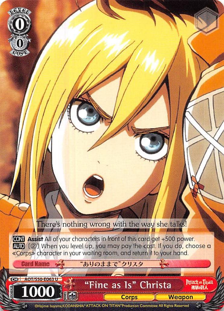 "Fine as Is" Christa (AOT/S50-E063 U) [Attack on Titan Vol. 2] - POKÉ JEUX