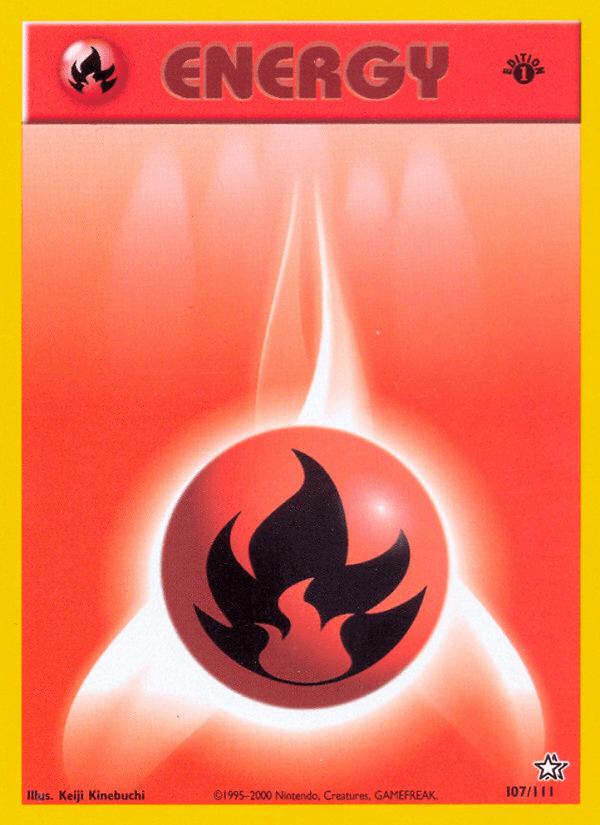 Fire Energy (107/111) [Neo Genesis 1st Edition] - POKÉ JEUX