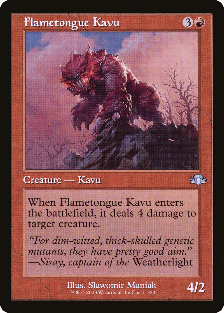 Flametongue Kavu (Retro) [Dominaria Remastered] - POKÉ JEUX