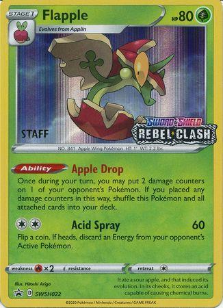 Flapple (SWSH022) (Staff Prerelease Promo) [Sword & Shield: Black Star Promos] - POKÉ JEUX