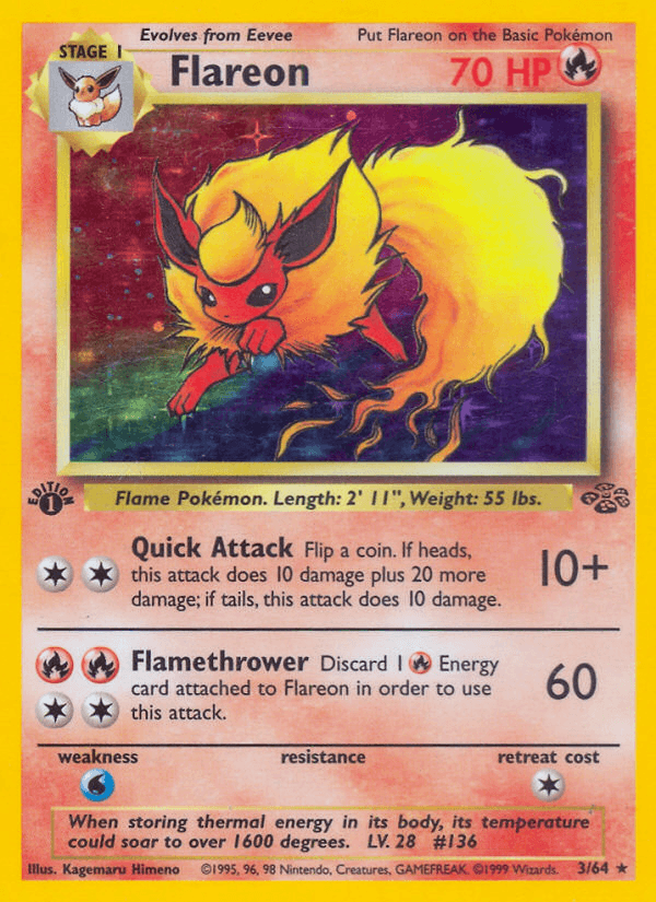 Flareon (3/64) [Jungle 1st Edition] - POKÉ JEUX