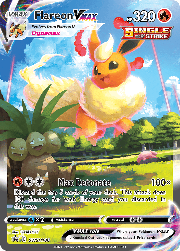 Flareon VMAX (SWSH180) (Jumbo Card) [Sword & Shield: Black Star Promos] - POKÉ JEUX