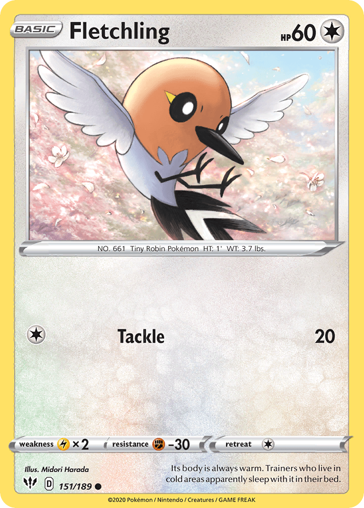 Fletchling (151/189) [Sword & Shield: Darkness Ablaze] - POKÉ JEUX