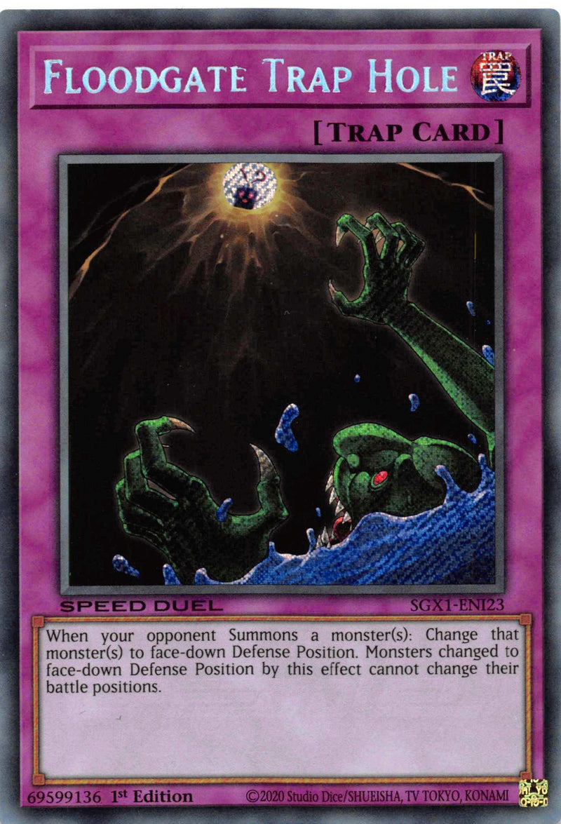 Floodgate Trap Hole [SGX1-ENI23] Secret Rare - POKÉ JEUX