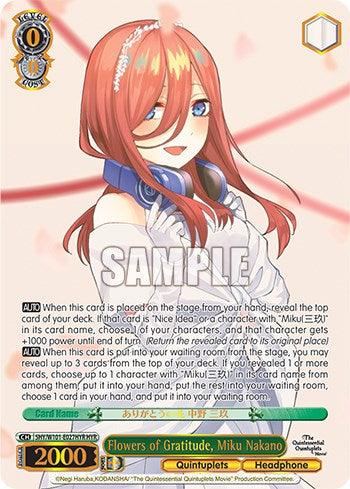 Flowers of Gratitude, Miku Nakano (5HY/W101-E027HYR HYR) [The Quintessential Quintuplets Movie] - POKÉ JEUX