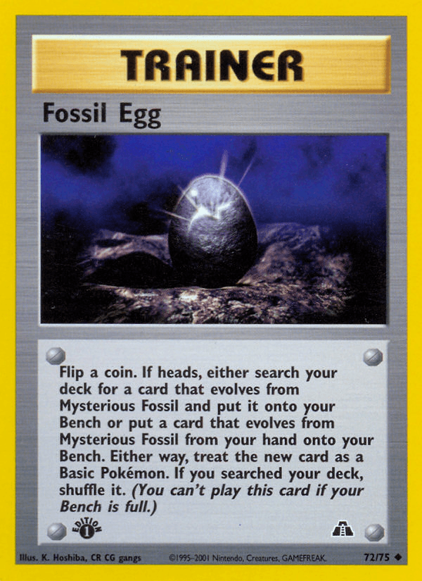 Fossil Egg (72/75) [Neo Discovery 1st Edition] - POKÉ JEUX