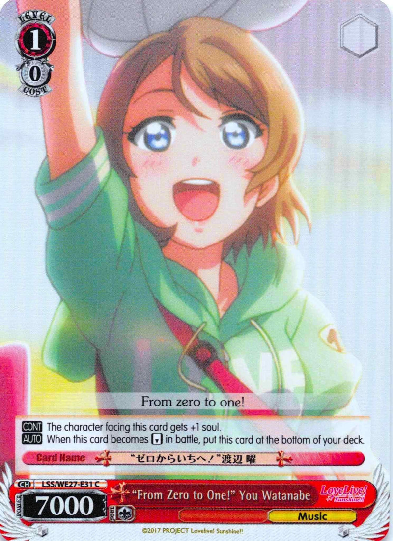 "From Zero to One!" You Watanabe (LSS/WE27-E31 C) (Parallel Foil) [Love Live! Sunshine!! Extra Booster] - POKÉ JEUX