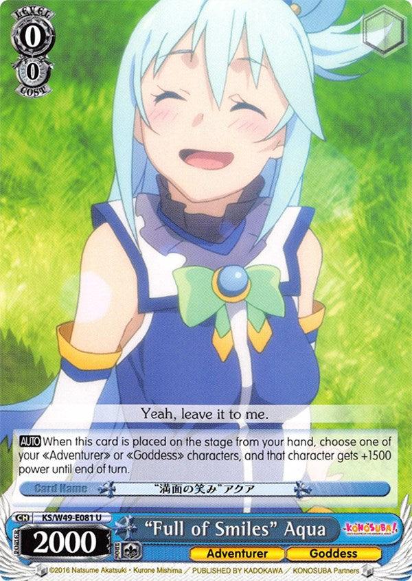 "Full of Smiles" Aqua (KS/W49-E081 U) [KonoSuba] - POKÉ JEUX