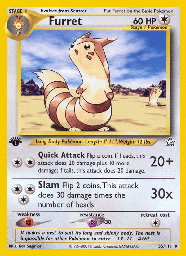 Furret (35/111) [Neo Genesis 1st Edition] - POKÉ JEUX