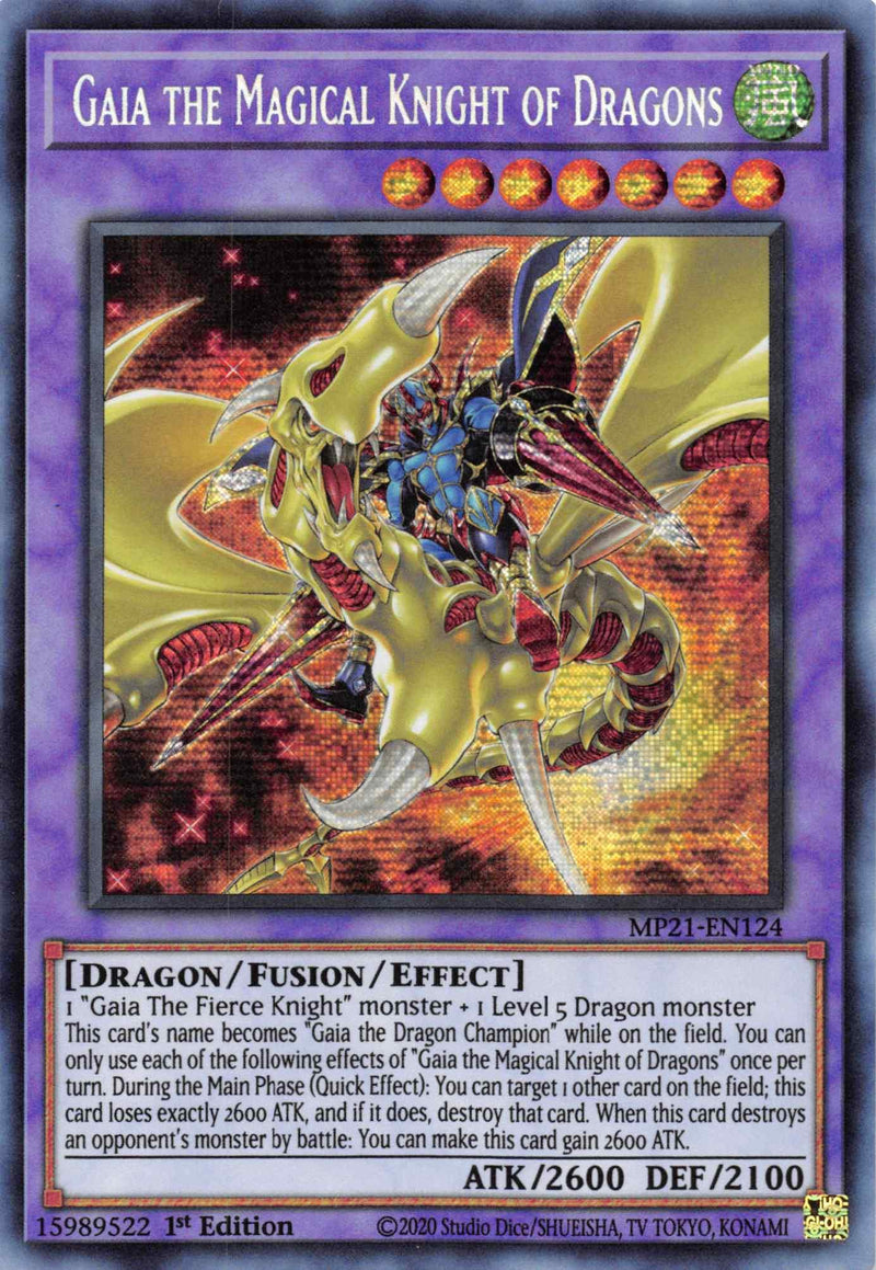 Gaia the Magical Knight of Dragons [MP21-EN124] Prismatic Secret Rare - POKÉ JEUX