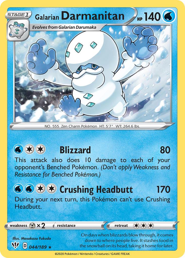 Galarian Darmanitan (044/189) (Cracked Ice Holo) (Theme Deck Exclusive) [Sword & Shield: Darkness Ablaze] - POKÉ JEUX