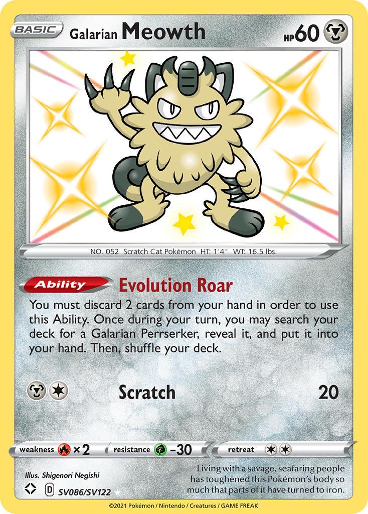 Galarian Meowth (SV086/SV122) [Sword & Shield: Shining Fates] - POKÉ JEUX