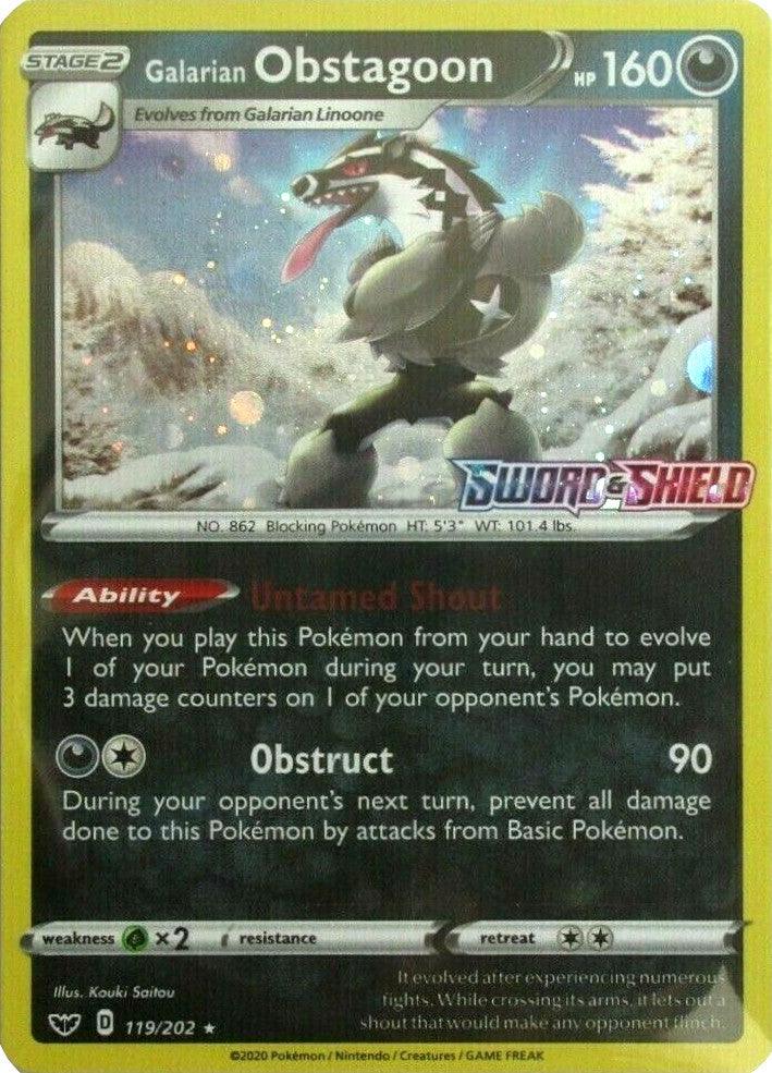 Galarian Obstagoon (119/202) (Cosmos Holo) [Sword & Shield: Base Set] - POKÉ JEUX