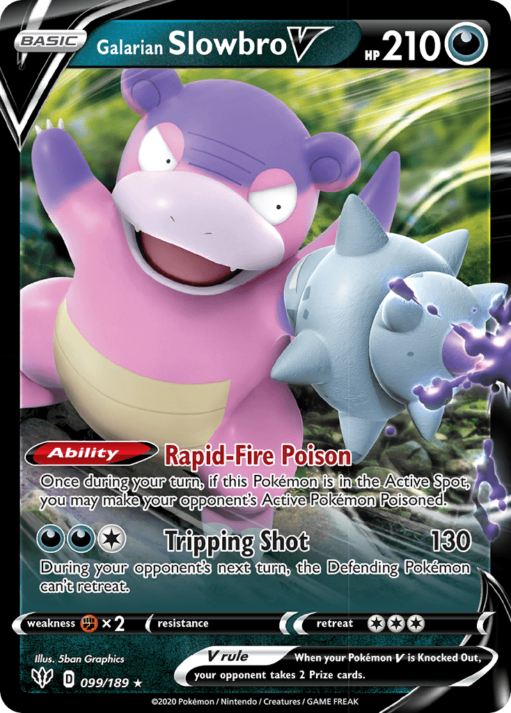 Galarian Slowbro V (099/189) [Sword & Shield: Darkness Ablaze] - POKÉ JEUX