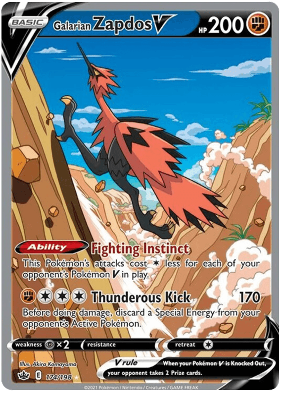 Galarian Zapdos V (174/198) [Sword & Shield: Chilling Reign] - POKÉ JEUX