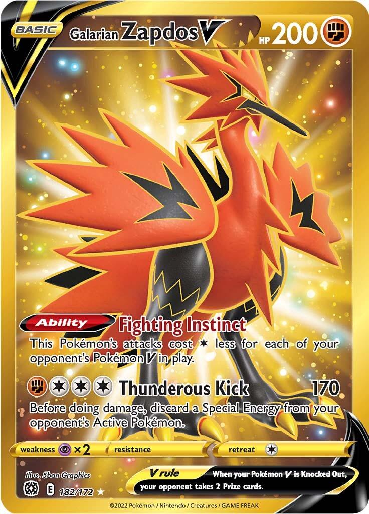 Galarian Zapdos V (182/172) [Sword & Shield: Brilliant Stars] - POKÉ JEUX